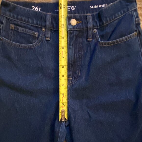 NWT J. Crew Jcrew Slim Wide Leg Full-Length Jean 26T (4 Tall -maybe closer to 6) - Picture 4 of 6